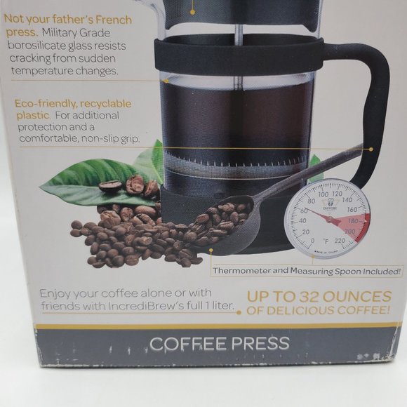 NIB CAFFEINE SPREE INCREDIBREW COFFEE PRESS - Picture 8 of 9